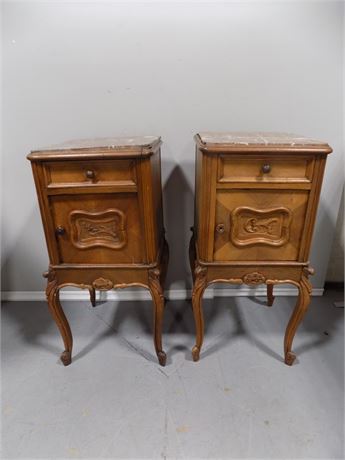 Antique Marble Night Stands