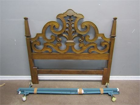 Vintage Bed Head Board with Rails