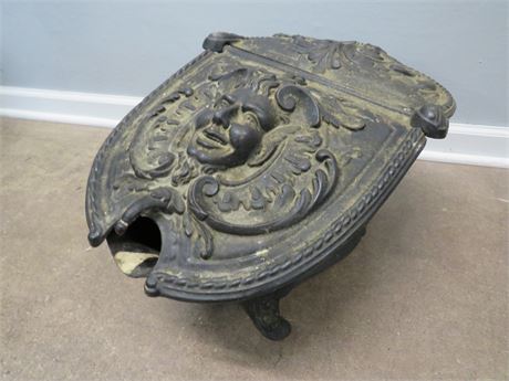 Vintage Cast Iron Coal Scuttle