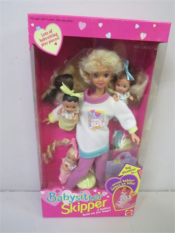 1994 Babysitter Skipper Doll w/3 Babies