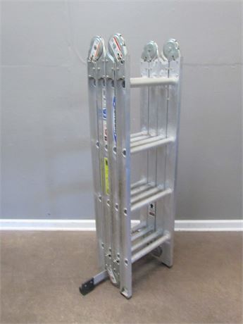 Werner M1-8-16 - 8' Foot Aluminum Step Ladder / 16' Straight Ladder