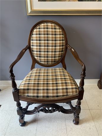 Buffalo Black and Brown Plaid Accent Chair