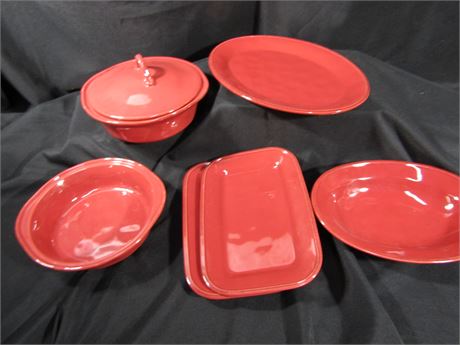 Rachel Ray Cucina Stoneware, Red Color Tone