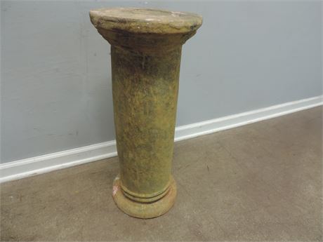 Clay Painted Pedestal / Plant Stand