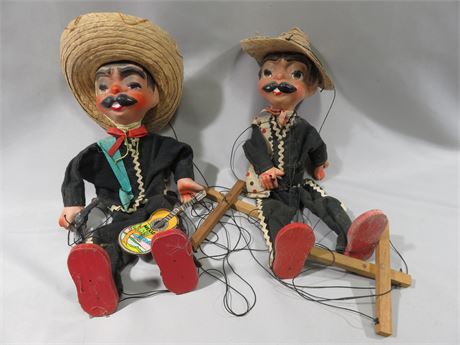 Vintage Mexican Marionette String Puppets