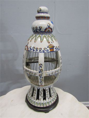 Italian Ceramic Bird Cage