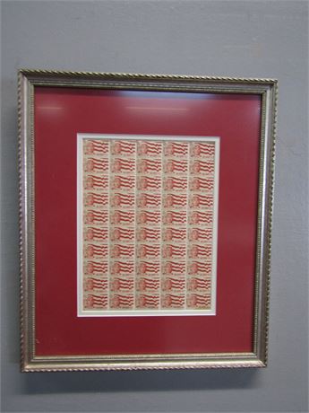 1962 Rose Red 4 Cent Girl Scout Stamp Wall Art