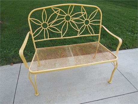 Wrought Iron Patio Flower Bench