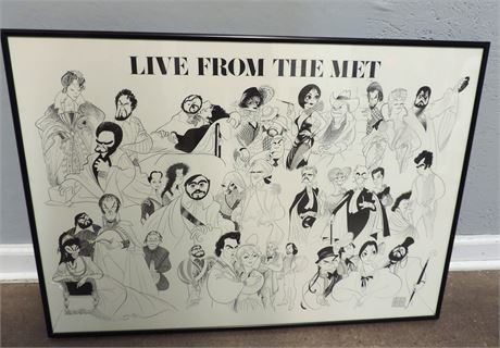 Signed HIRSHFELD 'Live From the Met' Print