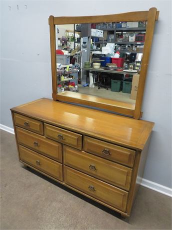 Oak Dresser with Mirror