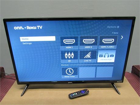 ONN 32" LED Flat Panel ROKU TV with Remote