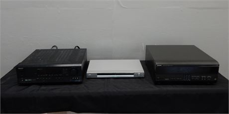 Onyko Amplifier AV Receiver Sony DVD Player Technics CD Player