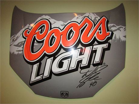 Stremme Signed "Coors Light" Nascar Hood