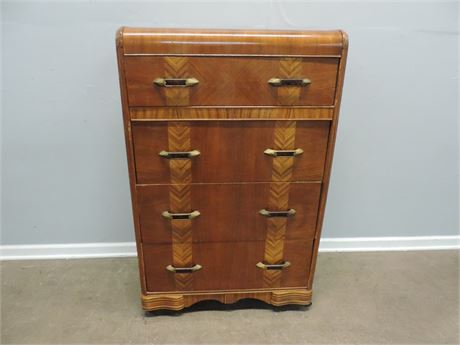 1940s Waterfall Chest of Drawers