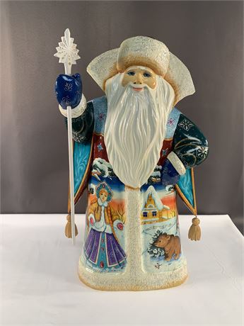Hand Painted /Carved /Russian Santa