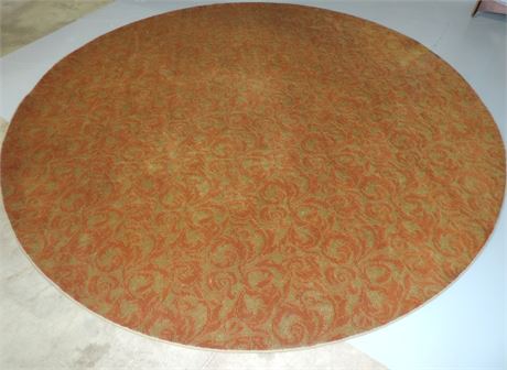 Round Rust Color 8 Foot Area Rug