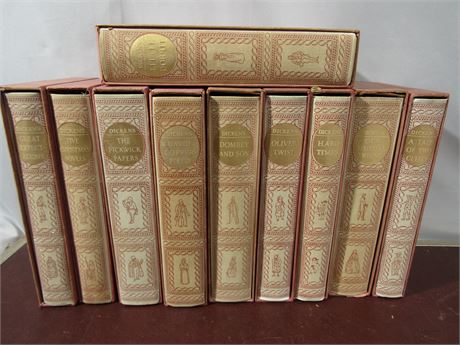 The Heritage Press 1952 Edition Books, with Hard Case Covers, 10 Piece Set