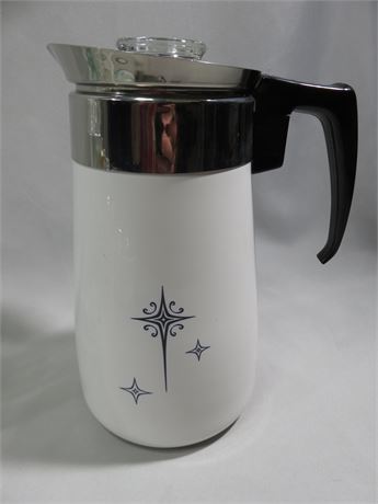 Vintage Corningware 9-Cup Coffee Pot Percolator