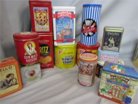 Collectible Tins Collection with 14 containers