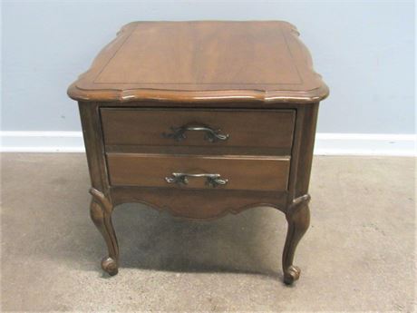 Side Table with Dovetail Drawer and Cabriole Legs