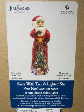 Jim Shore ''Santa with Tree Lighted Star"