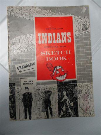 1950s Cleveland Indians Sketch Book/Program