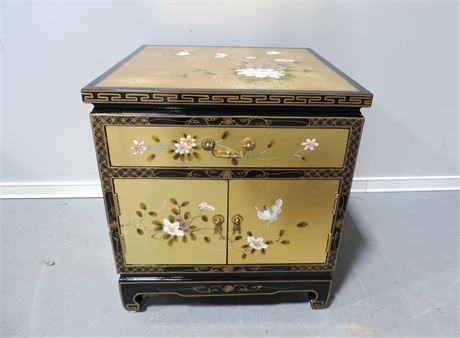 Asian Style Gold Leaf Cabinet