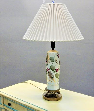 Vintage Ceramic Brass Lamp