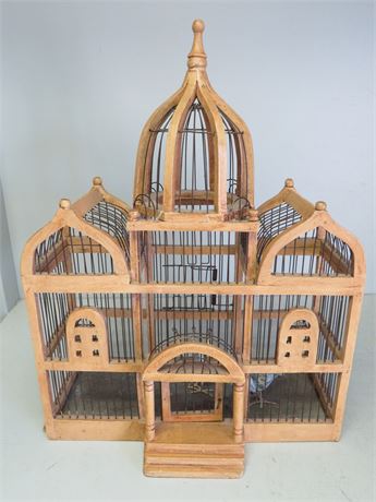 Victorian Style Wooden Bird Cage