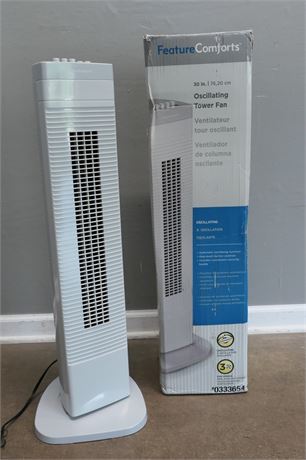 30" Osciallationg Tower Fan by Feature Comforts