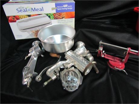 Seal-a Meal and Hand Meat Grinder
