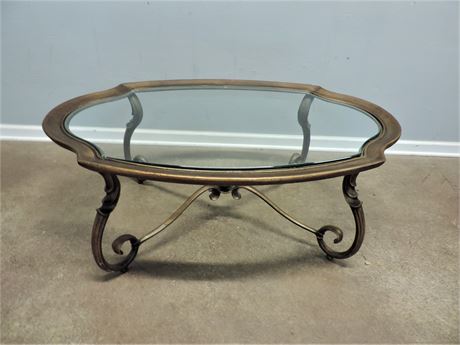 Vintage Metal / Glass / Coffee Table
