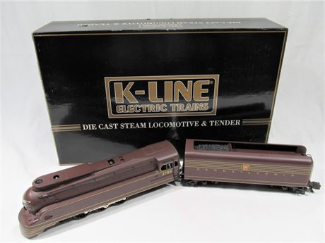 K-Line O-Scale Diecast PRR Torpedo Streamlined Pacific Steam Engine Tender w/Box