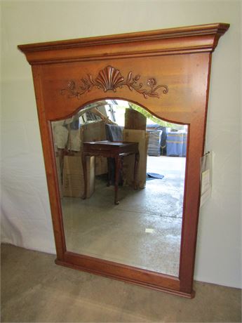Fae Wood Carved Mirror, Ethan Allen Large Wall Mount