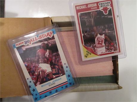 1989-90 Fleer Basketball Complete Set & All Stars Sticker Set