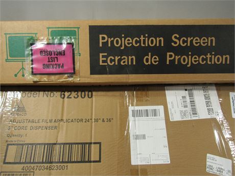 Projection Screen and Adjustable Film Applicator