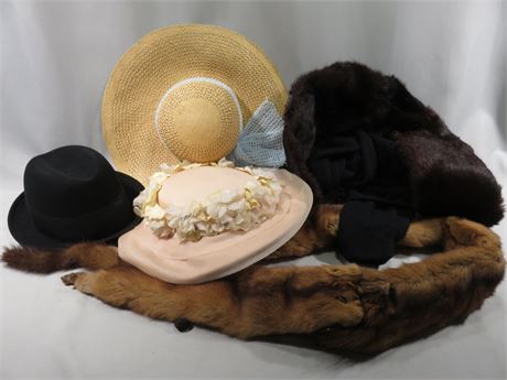 Vintage Ladies Hats & Furs