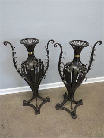Metal Floor Vases
