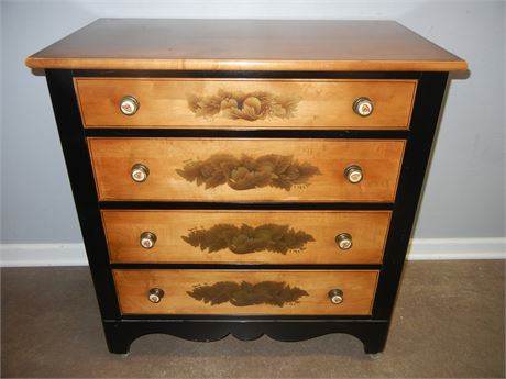 Vintage Hitchcock Four Drawer Two Tone Painted Chest