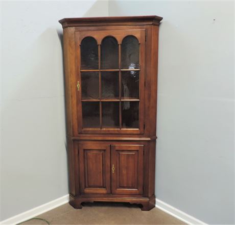 Solid Wood Corner Curio Display Cabinet