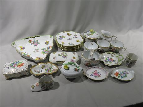 Assorted Herend Porcelain Tableware