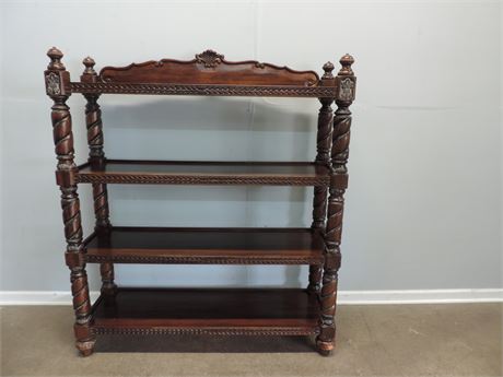 Solid Wood Bookcase Shelving Unit