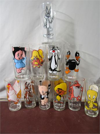 Rare Looney Tunes, 1973 Warner Bros. Pepsi Glasses Collector Series, Barware