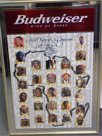 Budweiser "Great Kings & Queens" of Africa Beer Sign