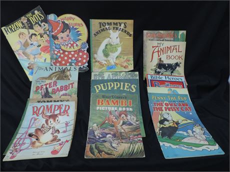 Vintage Children's Books Signed Diana Thorne Baby Animals