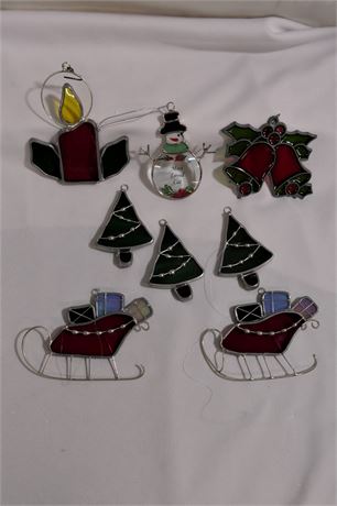 Cut Glass Christmas Ornaments (one plastic)