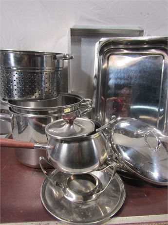 Stainless Pots and Kitchen Supplies