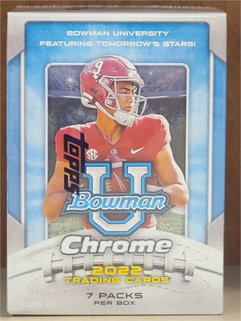 2022 Bowman Chrome University Football Blaster Box