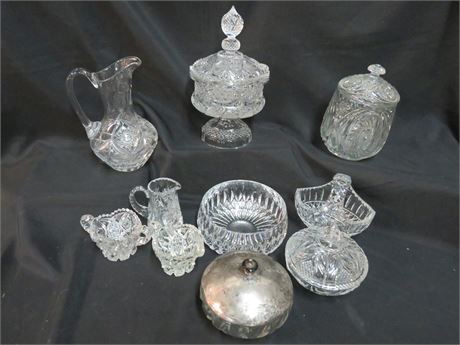 Glass & Crystal Tableware Lot