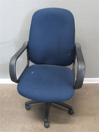Blue Fabric Adjustable Office Chair